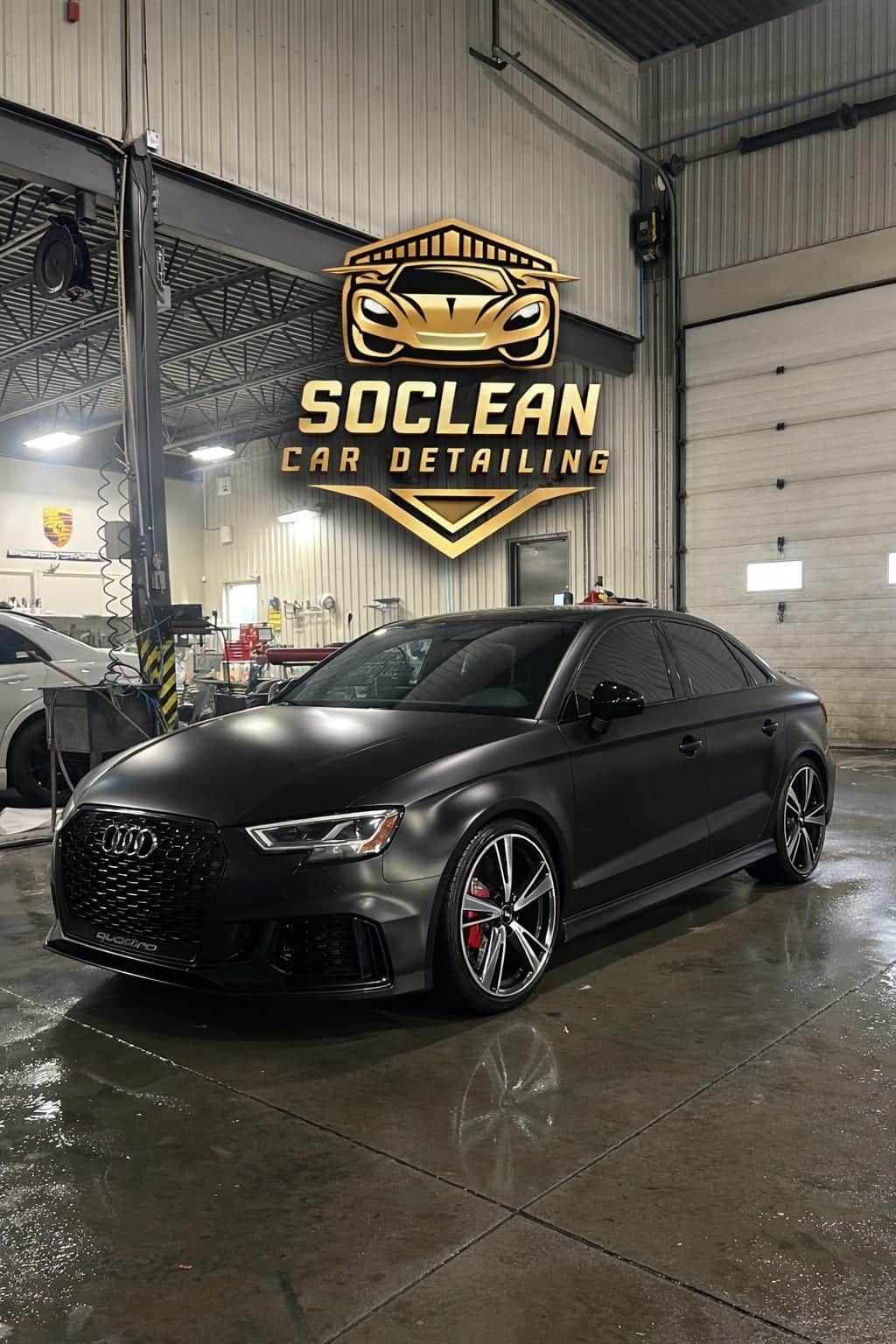 Freshly detailed Audi RS3 by SoClean Detailz in Saint-Eustache